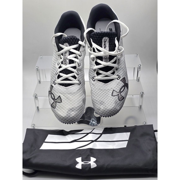 Unisex Under Armour Kick Distance 4 Track Spikes White sz. M11.5/W13 3025460-100 main image 4